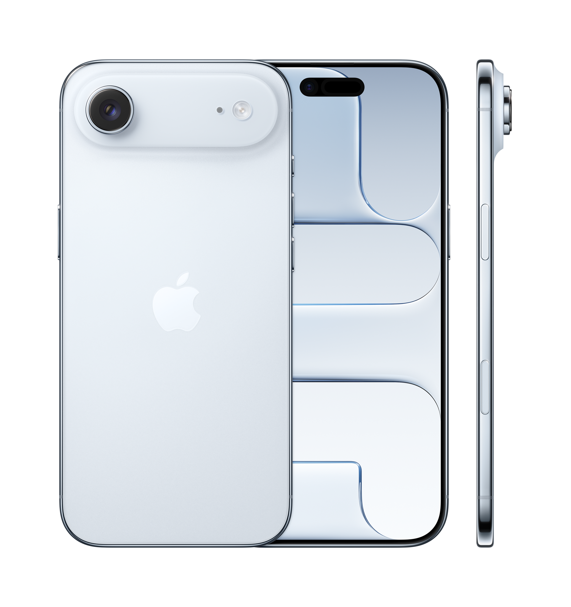 iPhone 17 Air – Sky Blue 3-up