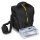 PEDEA Kameratasche Gr. L ESSEX PRO Foto Tasche mit Regenschutz und Zubehörfächer, schwarz/gelb