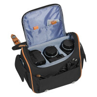 PEDEA Kameratasche Gr. XL VINTAGE PRO Foto Tasche mit Regenschutz und Zubehörfächer, schwarz
